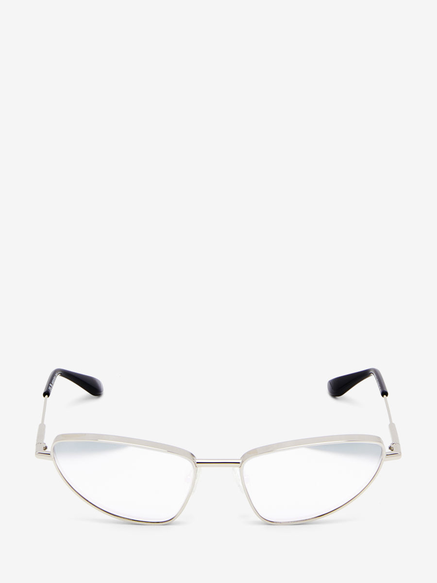 ALEXANDER MCQUEEN - Metal T-bar Soft Cat-eye Sunglasses - Item 841899I33307024